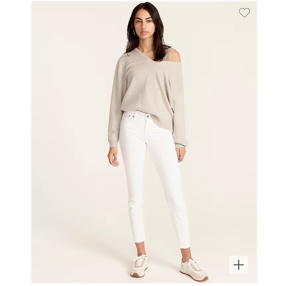 J. Crew Denim - J. Crew | 8” Toothpick Ankle Denim Jeans White, Women’s Size 27 (4)